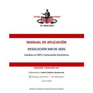 CARTILLA Manual de Aplicación Resolución 948/2026 (RIPS JSON)