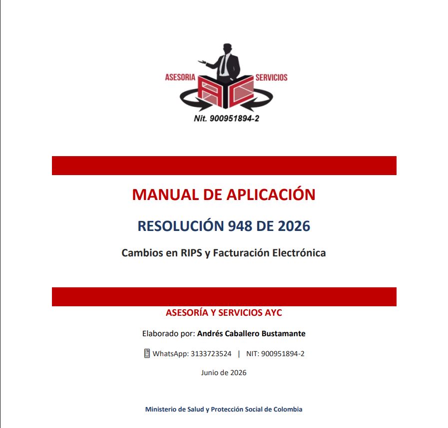 CARTILLA Manual de Aplicación Resolución 948/2026 (RIPS JSON)